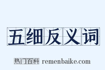 五细反义词是什么意思的图片